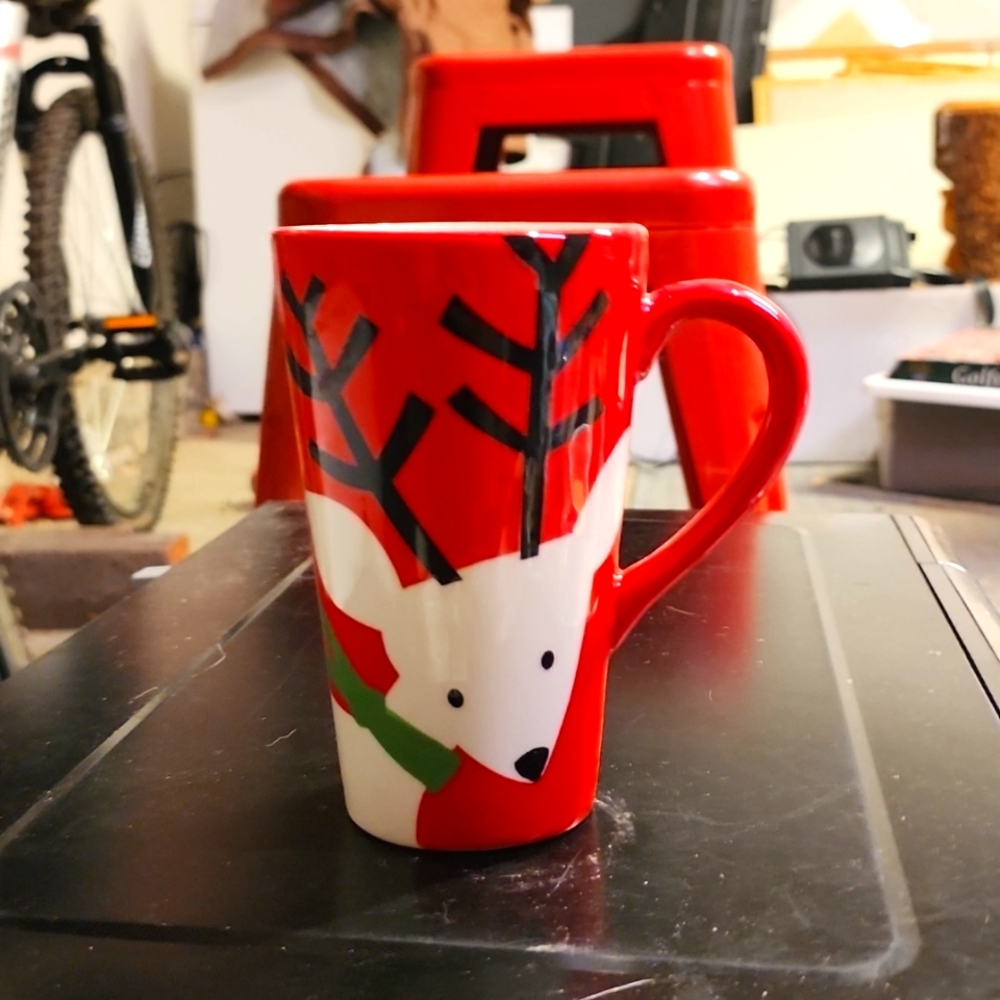 Holiday reindeer mug